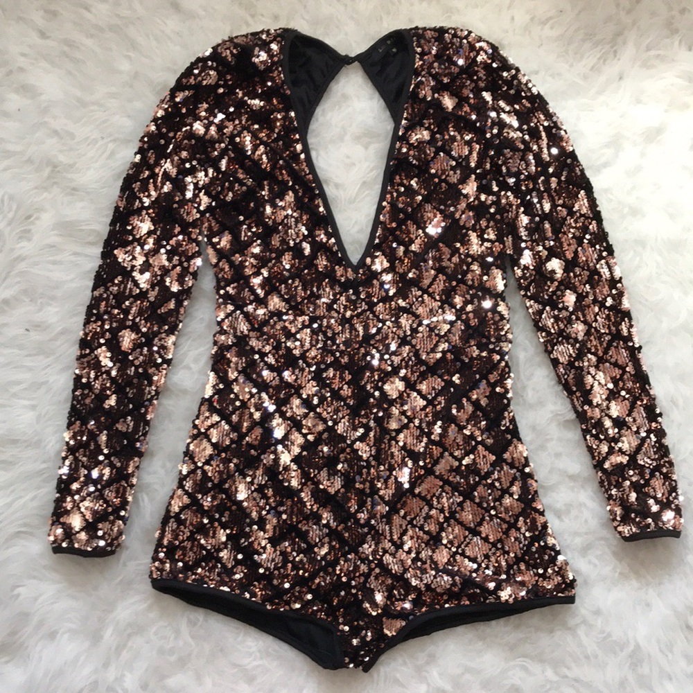 Lac Bleu Sequin Romper